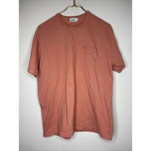 Burgus Plus Short Sleeve Crewneck Salmon Pink Cotton T-Shirt XL